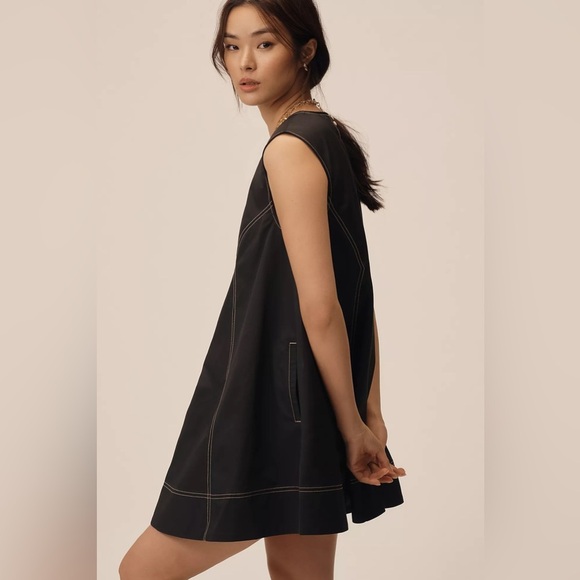 NWT Anthropologie Maeve Size Small Sleeveless V-Neck Mini Swing Dress - Picture 9 of 10